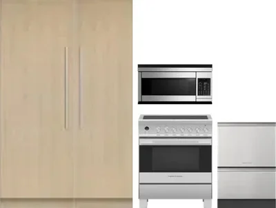 5 Piece Package Includes Refrigerator, Freezer, Range, Microwave And Dishwasher